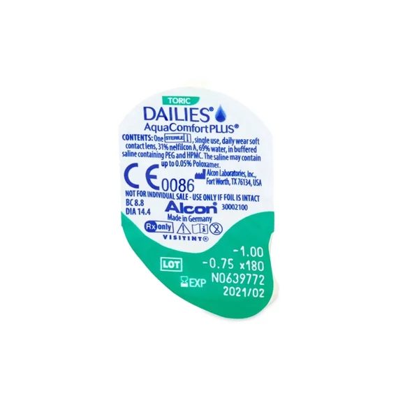 DAILIES® Aqua Comfort Plus Toric 90 db, napi kontaktlencse